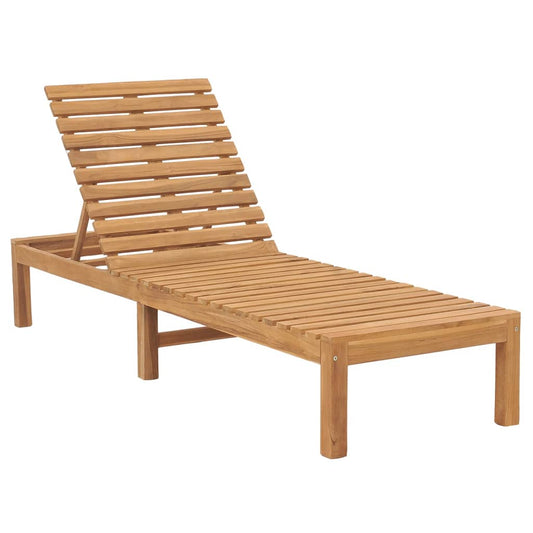 Sun Lounger Solid Teak Wood - OLBRIT