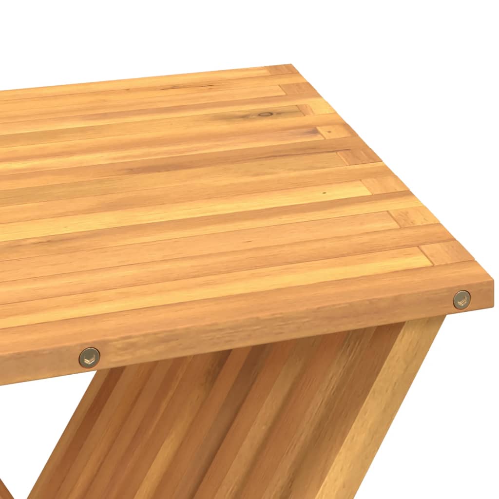 Folding Stool 40x32.5x70 cm Solid Wood Teak - OLBRIT
