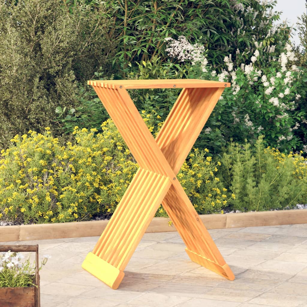 Folding Stool 40x32.5x70 cm Solid Wood Teak - OLBRIT