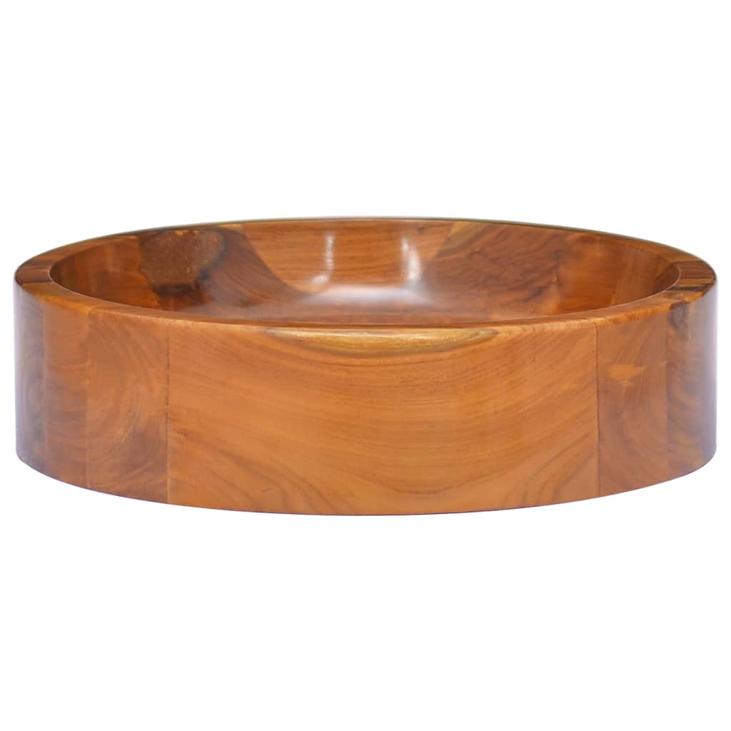 Basin Solid Teak Wood Φ40x10 cm - OLBRIT