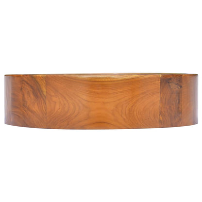 Basin Solid Teak Wood Φ40x10 cm - OLBRIT