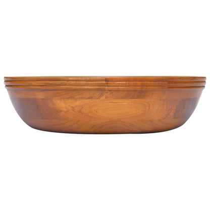 Basin Solid Teak Wood Φ40x10 cm - OLBRIT