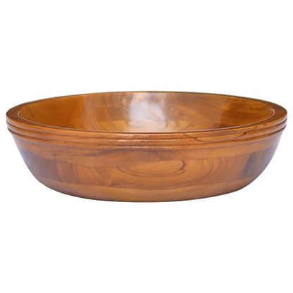 Basin Solid Teak Wood Φ40x10 cm - OLBRIT