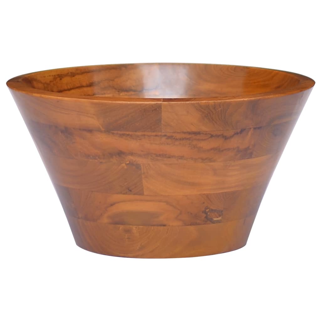 Basin Solid Teak Wood Φ40x20 cm - OLBRIT
