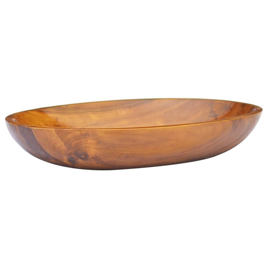 Basin Solid Teak Wood 60x40x10 cm - OLBRIT