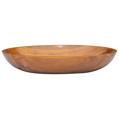 Basin Solid Teak Wood 60x40x10 cm - OLBRIT