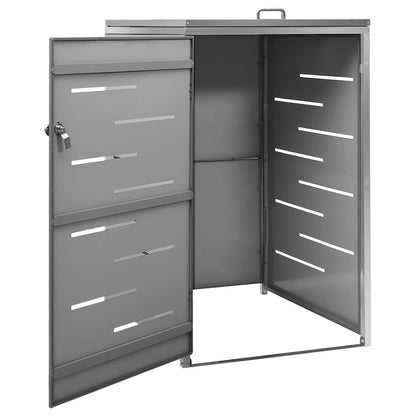 Stainless Steel Single Wheelie Bin Shed - OLBRIT