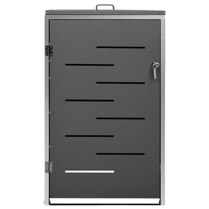 Stainless Steel Single Wheelie Bin Shed - OLBRIT