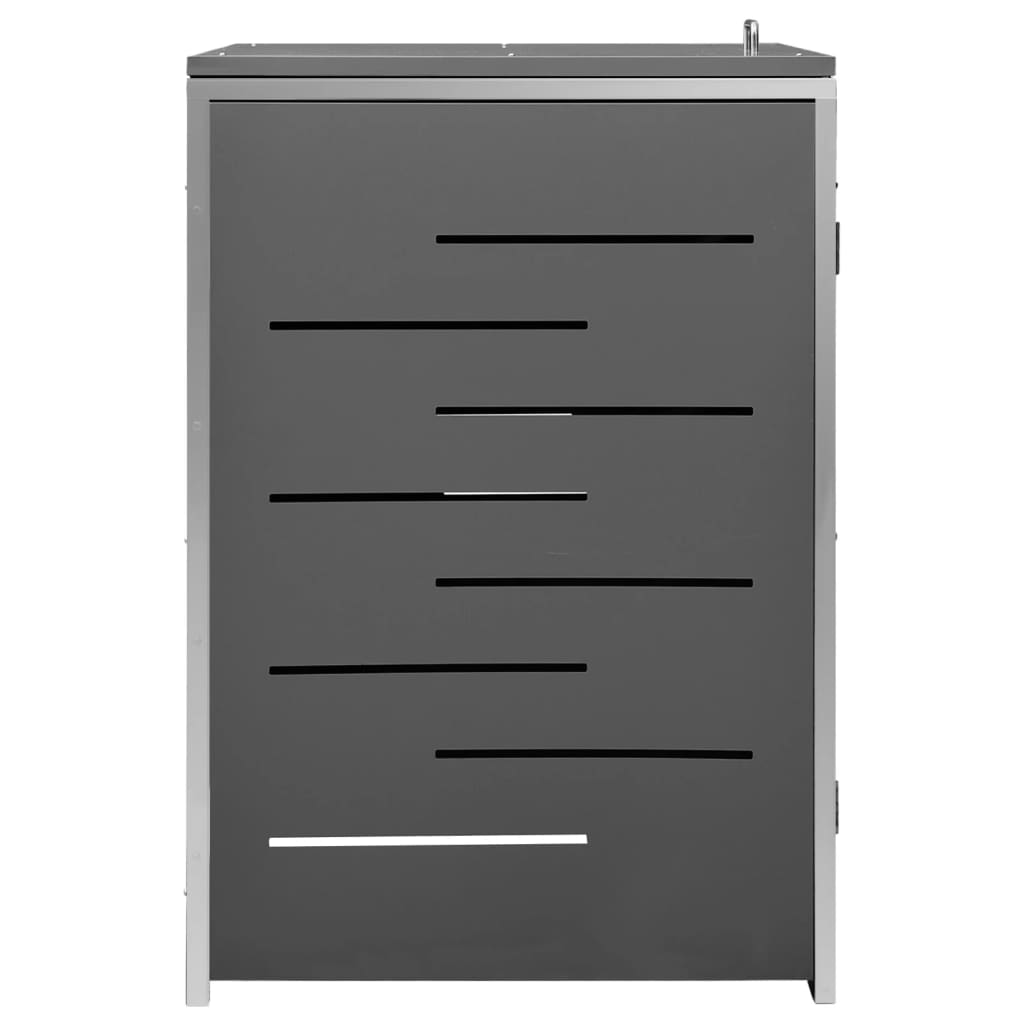 Stainless Steel Single Wheelie Bin Shed - OLBRIT
