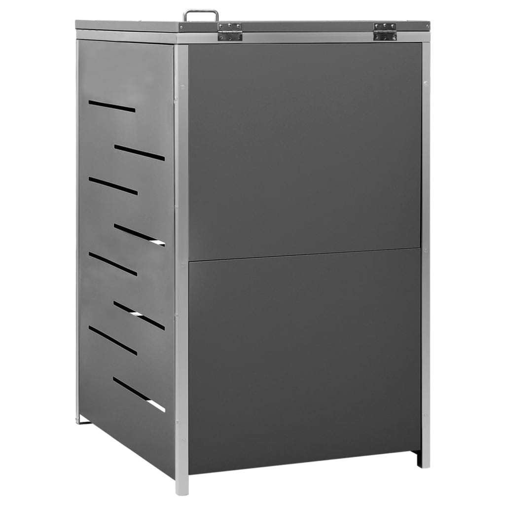 Stainless Steel Single Wheelie Bin Shed - OLBRIT