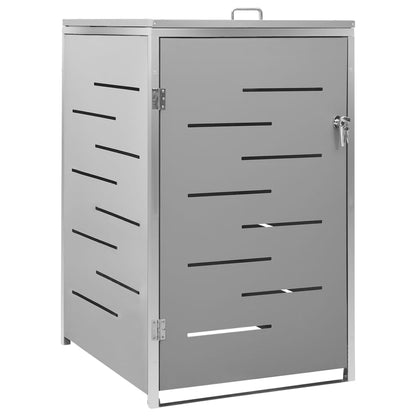 Stainless Steel Single Wheelie Bin Shed - OLBRIT