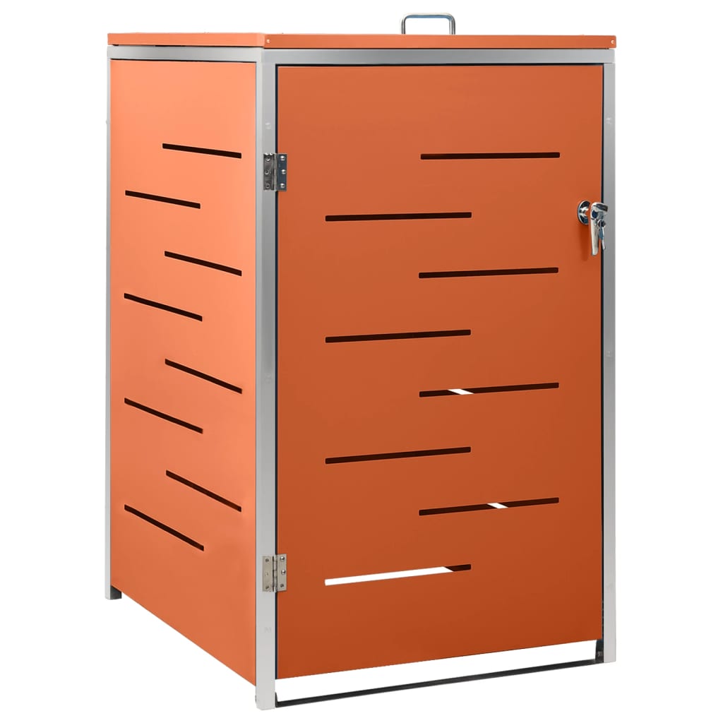 Stainless Steel Single Wheelie Bin Shed - OLBRIT