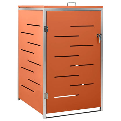 Stainless Steel Single Wheelie Bin Shed - OLBRIT
