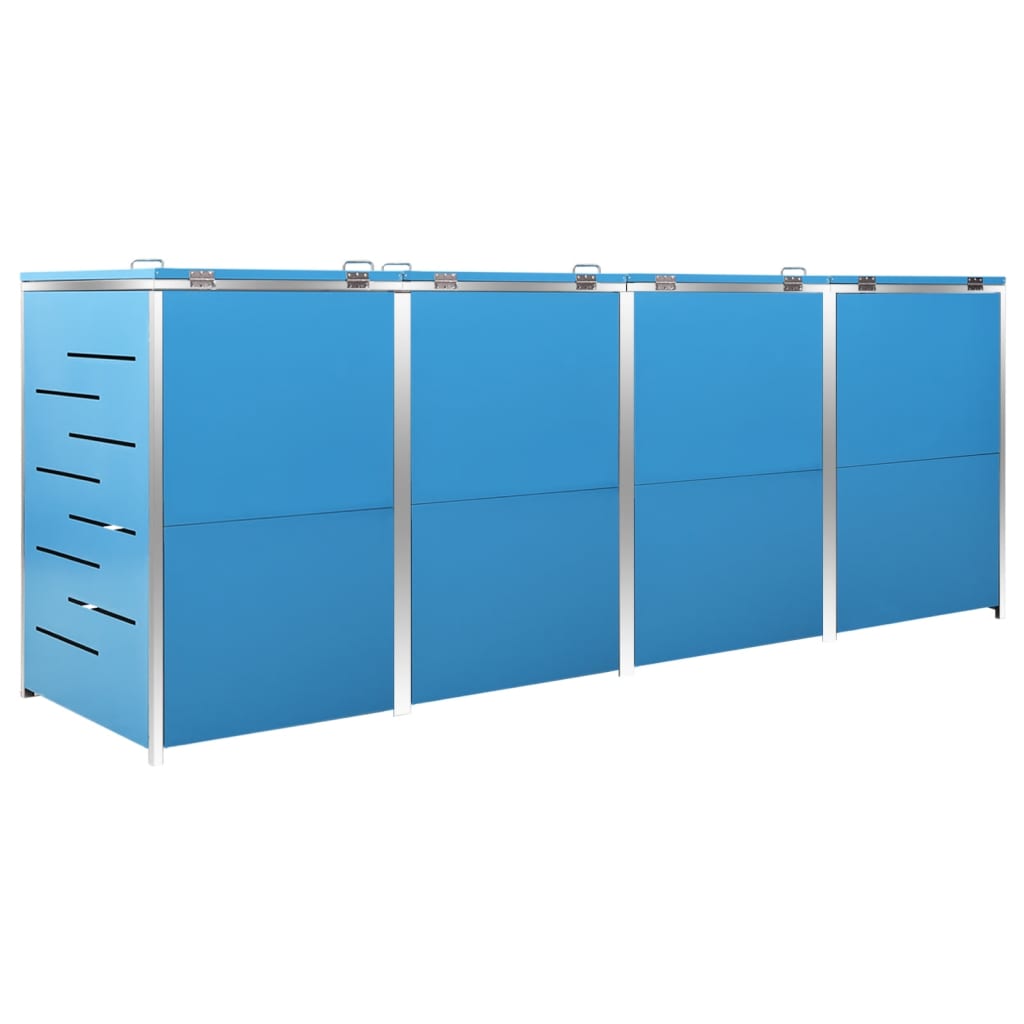 Stainless Steel Quadruple Wheelie Bin Shed - OLBRIT