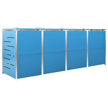 Stainless Steel Quadruple Wheelie Bin Shed - OLBRIT