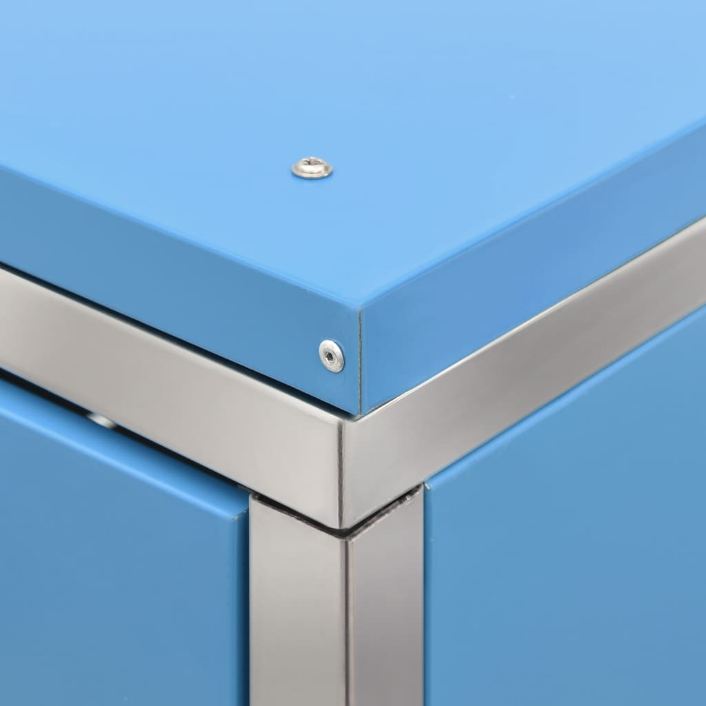 Stainless Steel Quadruple Wheelie Bin Shed - OLBRIT