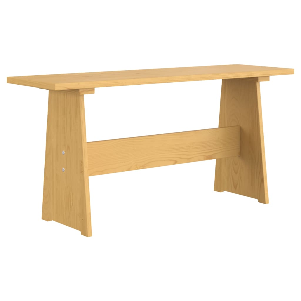 Dining Table with Bench Honey Brown Solid Pinewood - OLBRIT