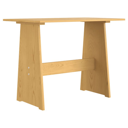 Dining Table with Bench Honey Brown Solid Pinewood - OLBRIT