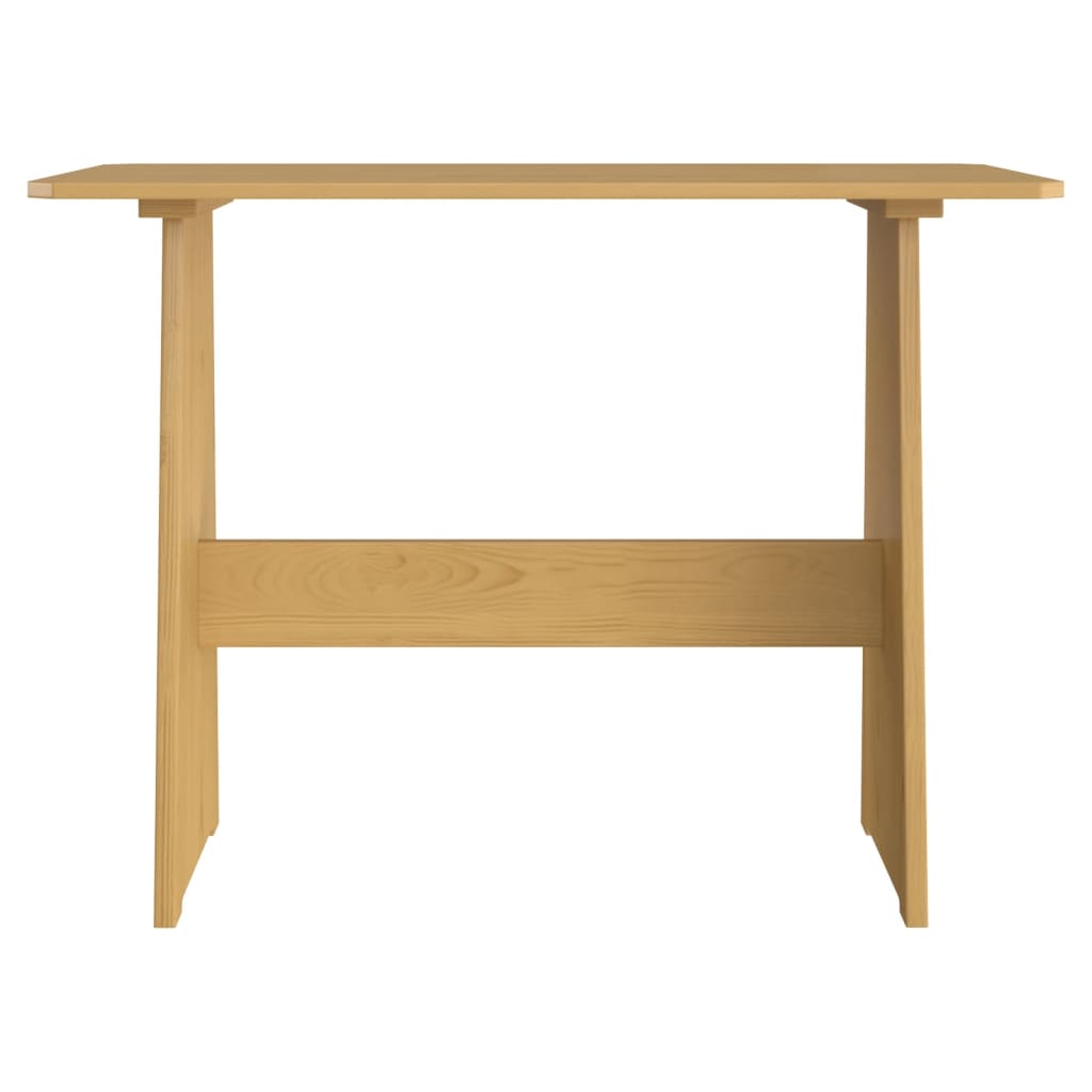 Dining Table with Bench Honey Brown Solid Pinewood - OLBRIT