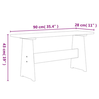 Dining Table with Bench Honey Brown Solid Pinewood - OLBRIT