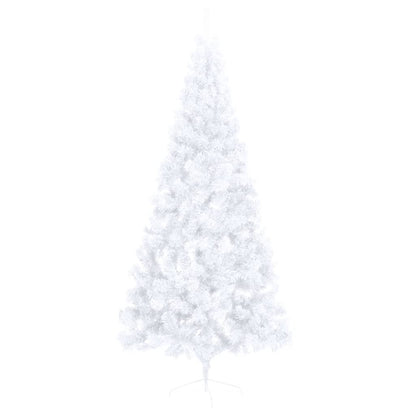 Artificial Half Christmas Tree with Stand White 180 cm PVC - OLBRIT