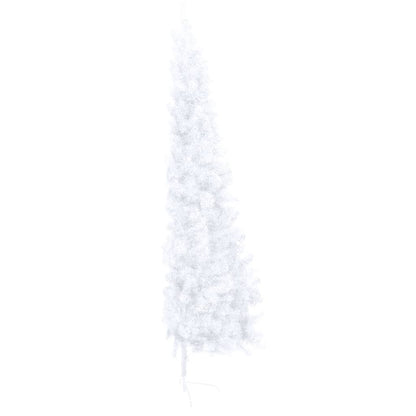 Artificial Half Christmas Tree with Stand White 180 cm PVC - OLBRIT