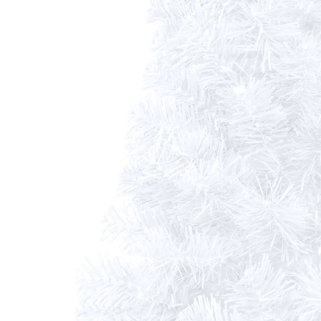 Artificial Half Christmas Tree with Stand White 180 cm PVC - OLBRIT