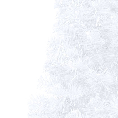 Artificial Half Christmas Tree with Stand White 180 cm PVC - OLBRIT