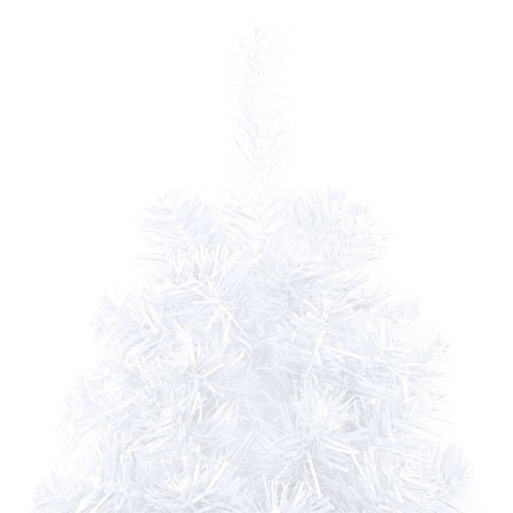 Artificial Half Christmas Tree with Stand White 180 cm PVC - OLBRIT