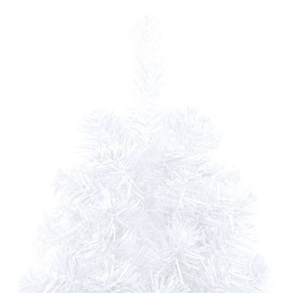 Artificial Half Christmas Tree with Stand White 180 cm PVC - OLBRIT