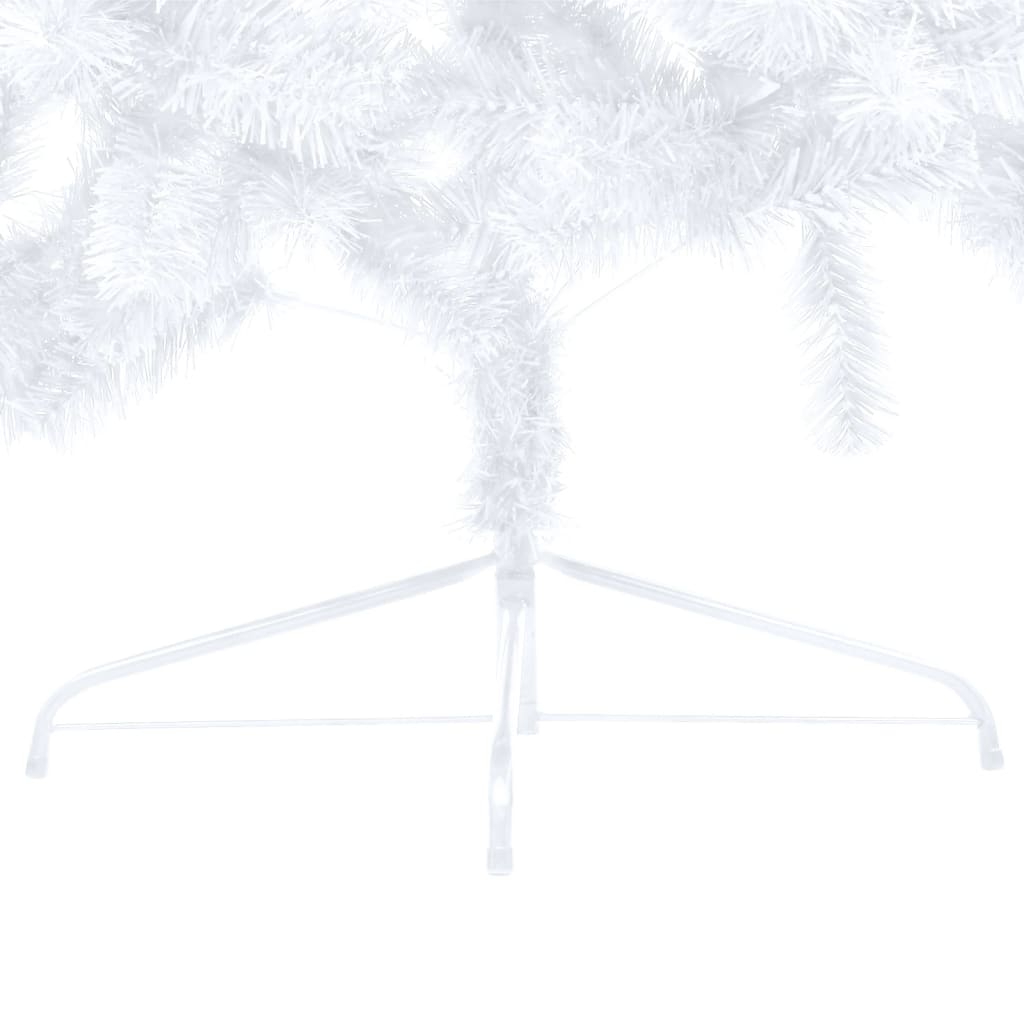 Artificial Half Christmas Tree with Stand White 180 cm PVC - OLBRIT