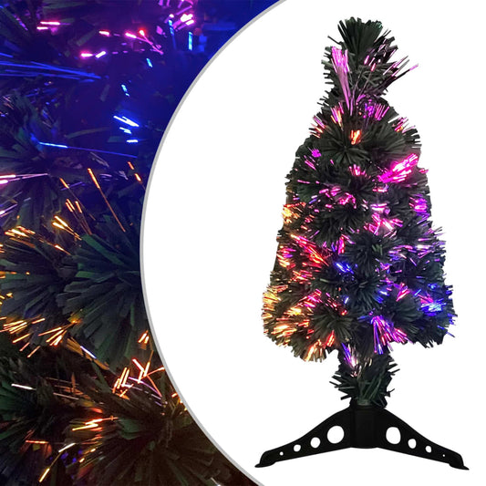 Artificial Slim Christmas Tree with Stand 64 cm Fibre Optic - OLBRIT