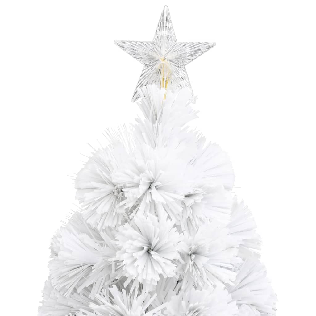 Artificial Pre-lit Christmas Tree White 64 cm Fibre Optic - OLBRIT