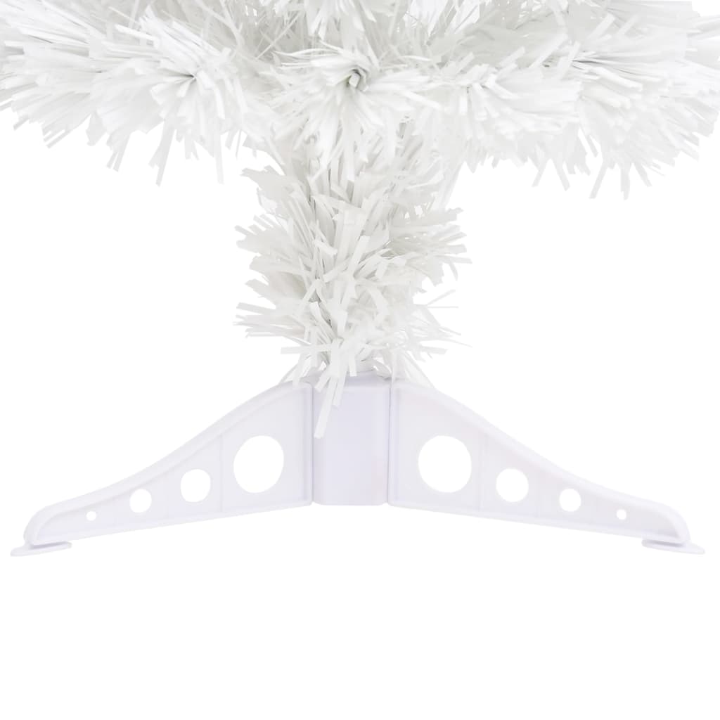 Artificial Pre-lit Christmas Tree White 64 cm Fibre Optic - OLBRIT