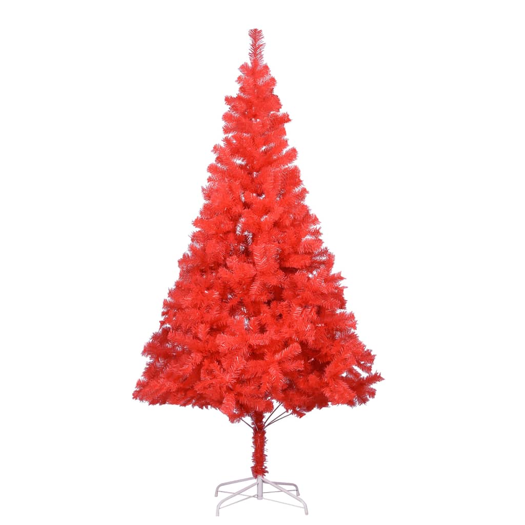 Artificial Christmas Tree with Stand Red 240 cm PVC - OLBRIT