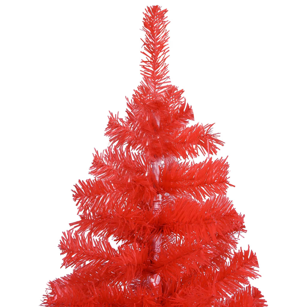 Artificial Christmas Tree with Stand Red 240 cm PVC - OLBRIT