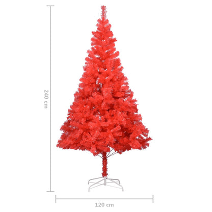 Artificial Christmas Tree with Stand Red 240 cm PVC - OLBRIT