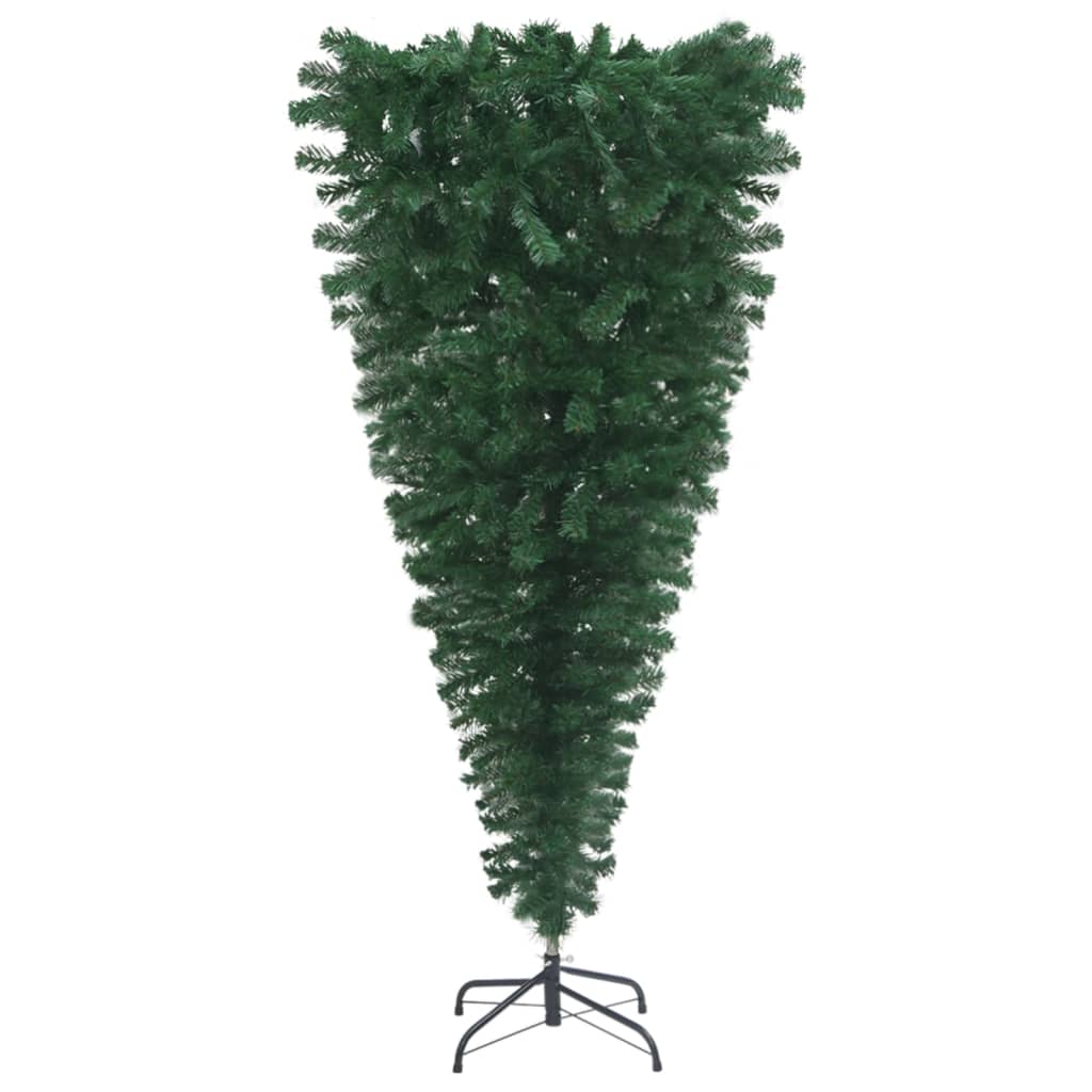 Upside-down Artificial Christmas Tree with Stand Green 210 cm - OLBRIT
