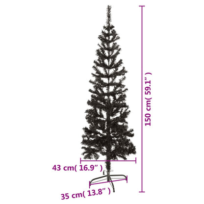 Slim Christmas Tree Black 150 cm - OLBRIT
