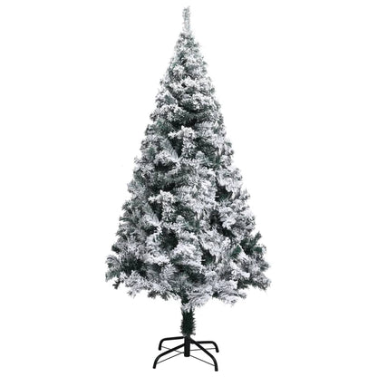 Artificial Christmas Tree with Flocked Snow Green 120 cm PVC - OLBRIT