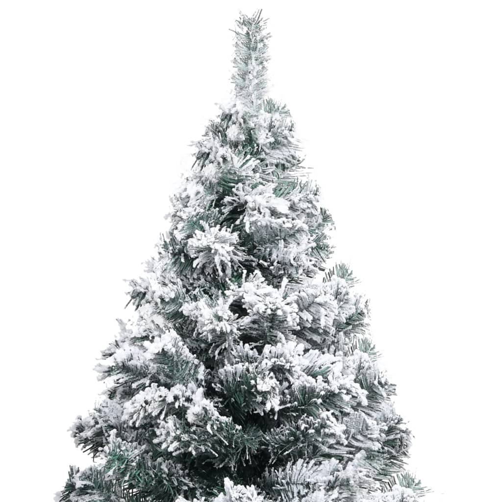 Artificial Christmas Tree with Flocked Snow Green 120 cm PVC - OLBRIT