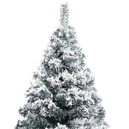 Artificial Christmas Tree with Flocked Snow Green 120 cm PVC - OLBRIT
