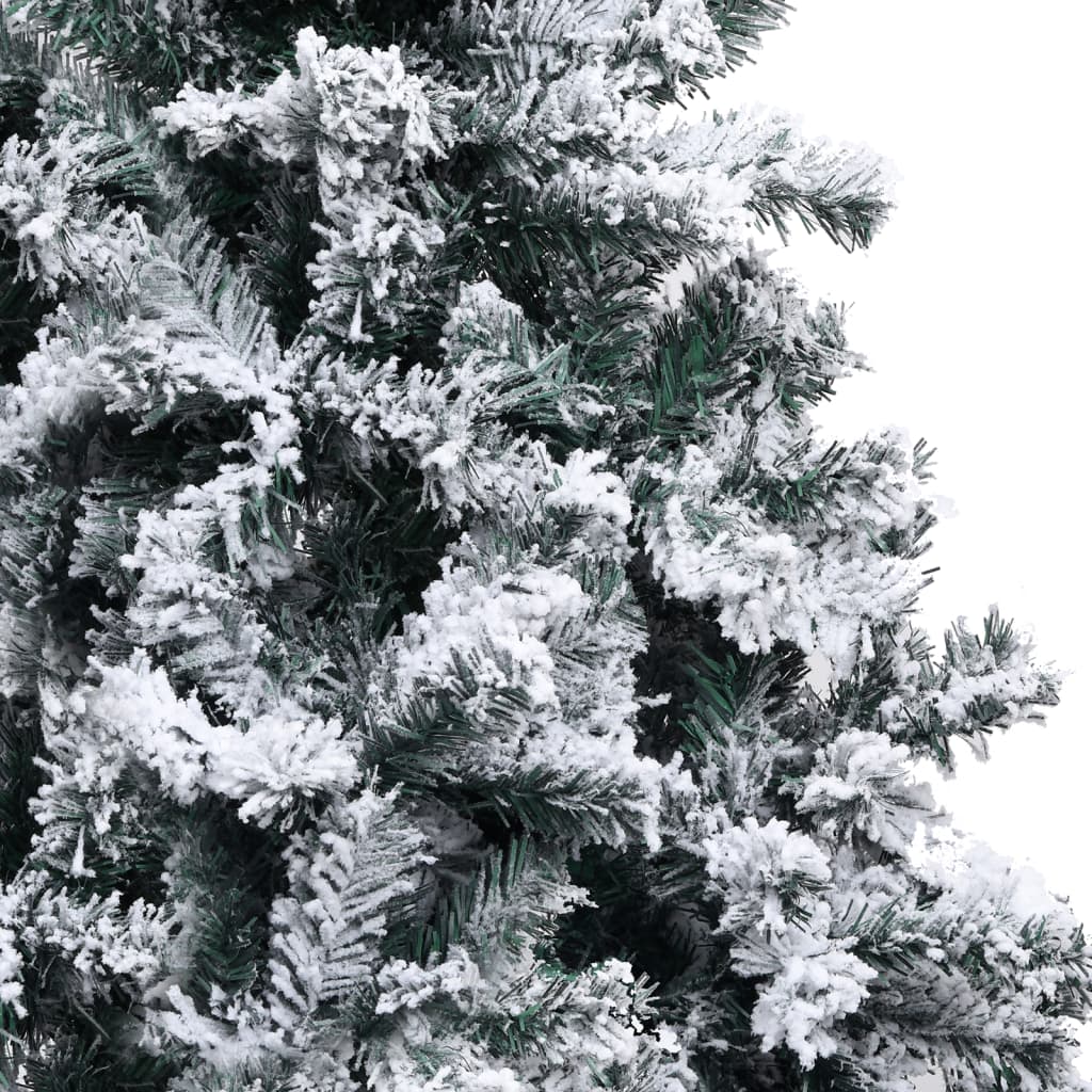 Artificial Christmas Tree with Flocked Snow Green 120 cm PVC - OLBRIT