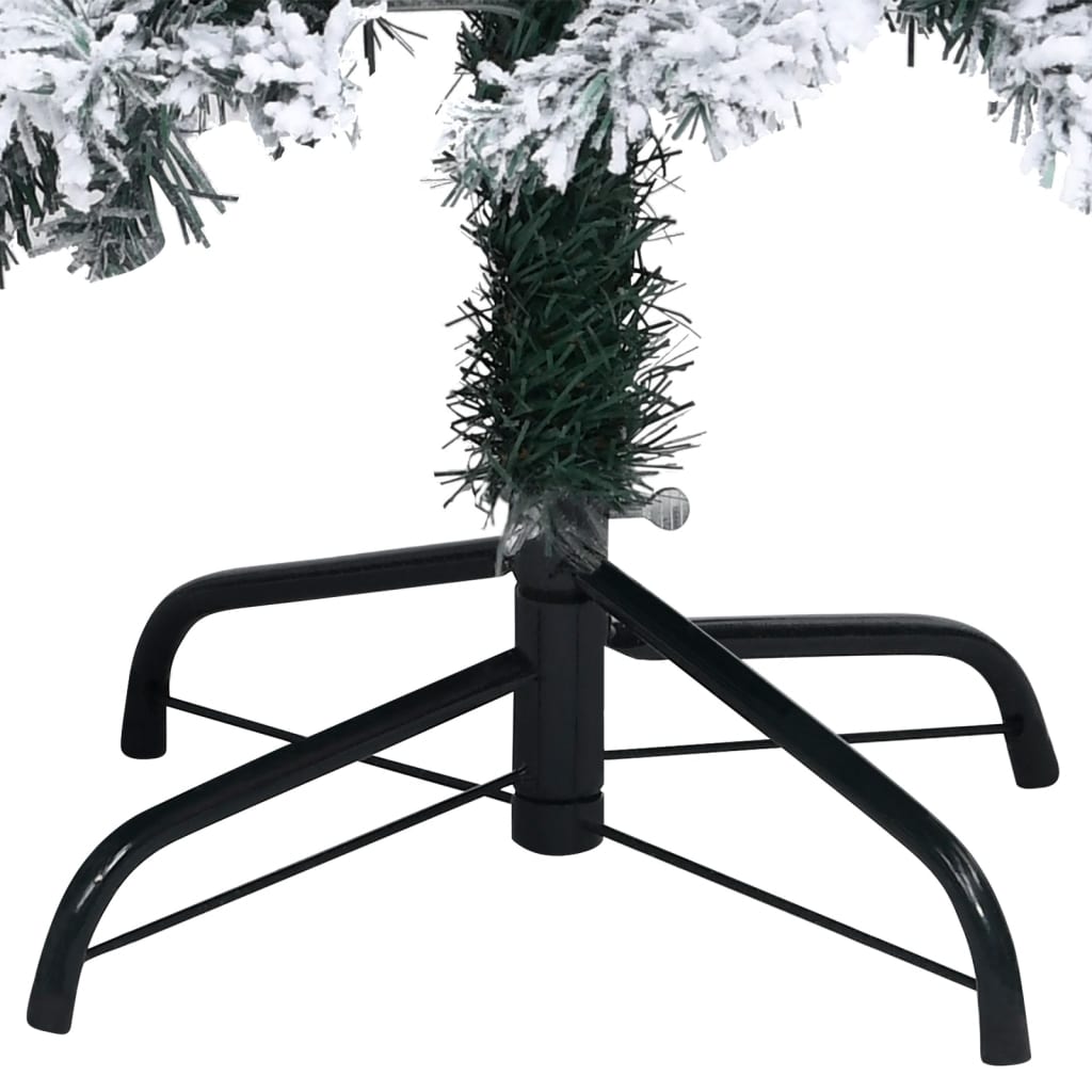 Artificial Christmas Tree with Flocked Snow Green 120 cm PVC - OLBRIT
