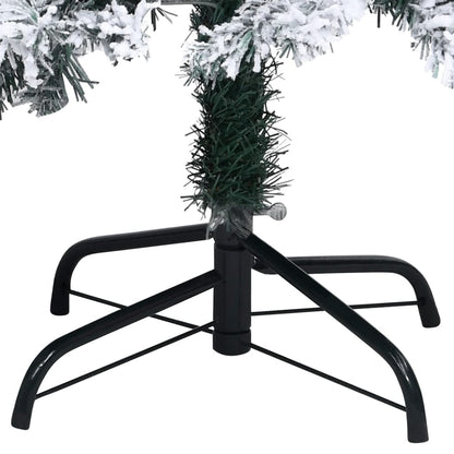 Artificial Christmas Tree with Flocked Snow Green 120 cm PVC - OLBRIT