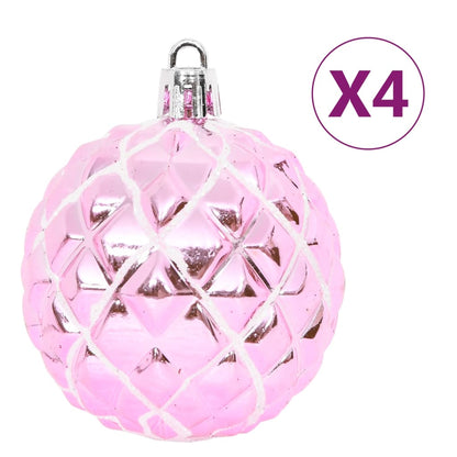 65 Piece Christmas Bauble Set Pink/Red/White - OLBRIT