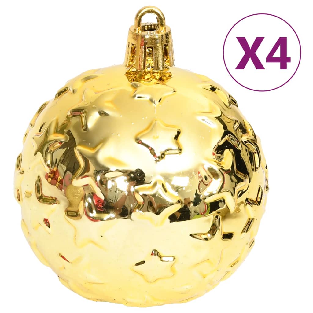 70 Piece Christmas Bauble Set Gold and Red - OLBRIT
