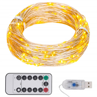LED String with 150 LEDs Warm White 15 m - OLBRIT