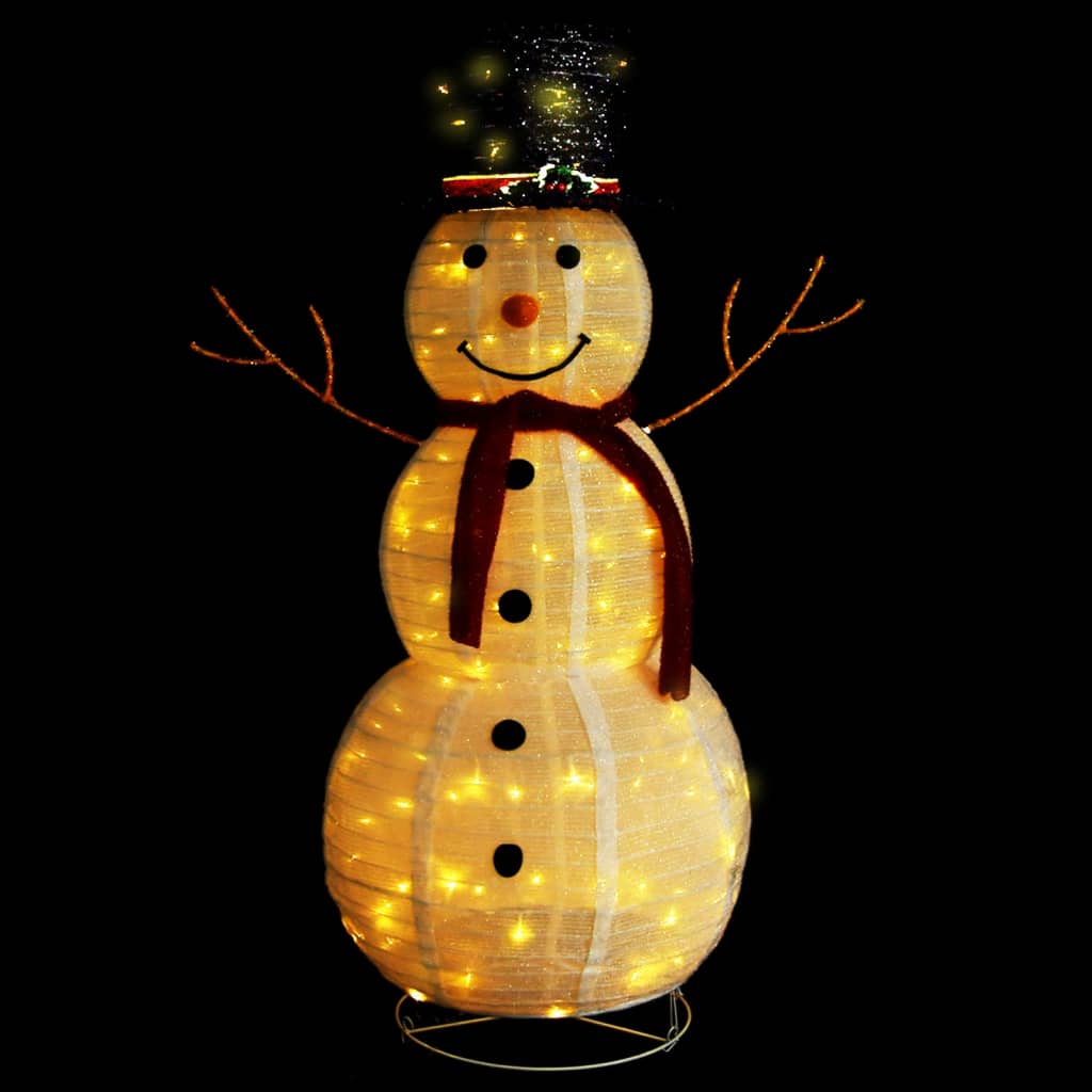 Decorative Christmas Snowman Figure LED Luxury Fabric 120cm - OLBRIT