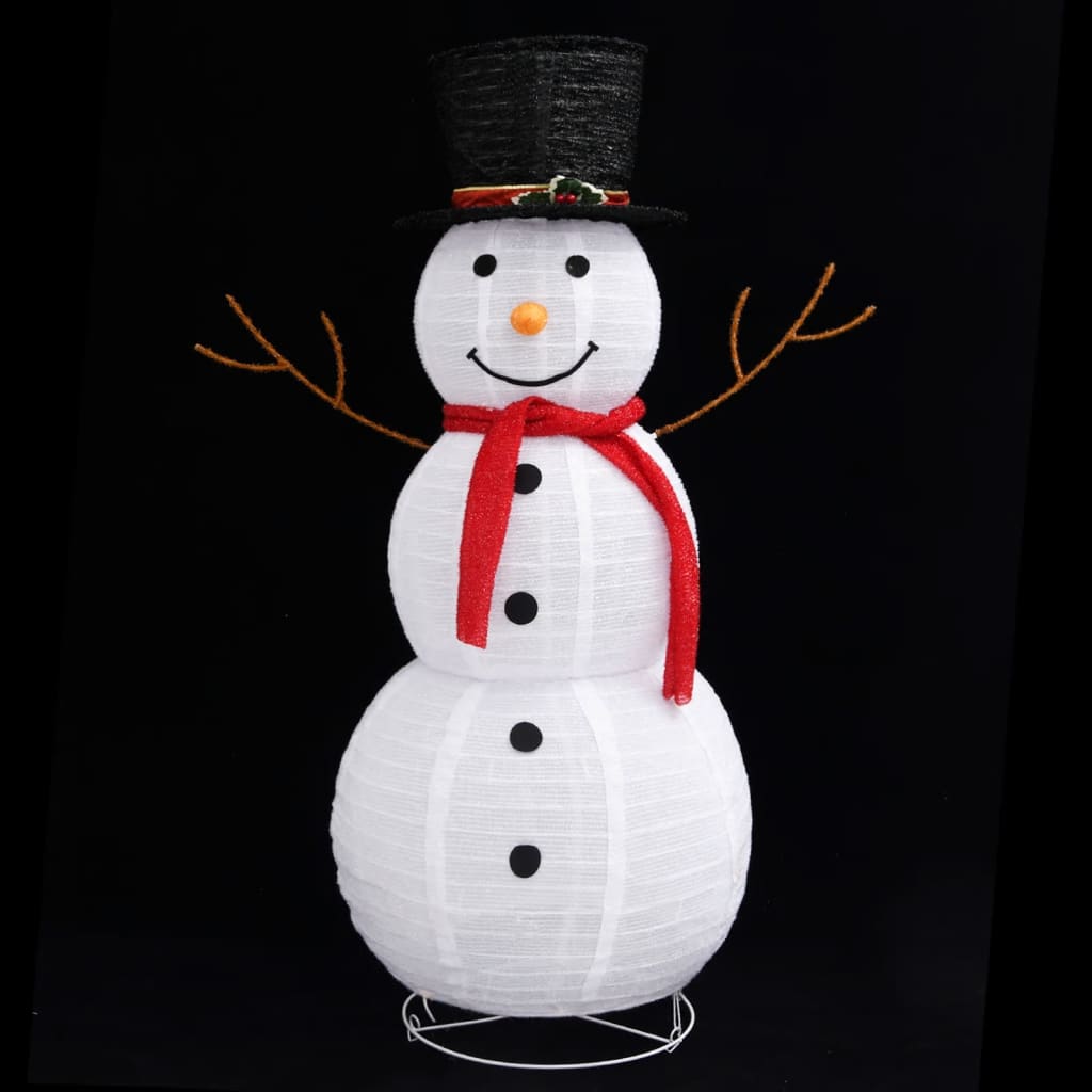 Decorative Christmas Snowman Figure LED Luxury Fabric 120cm - OLBRIT